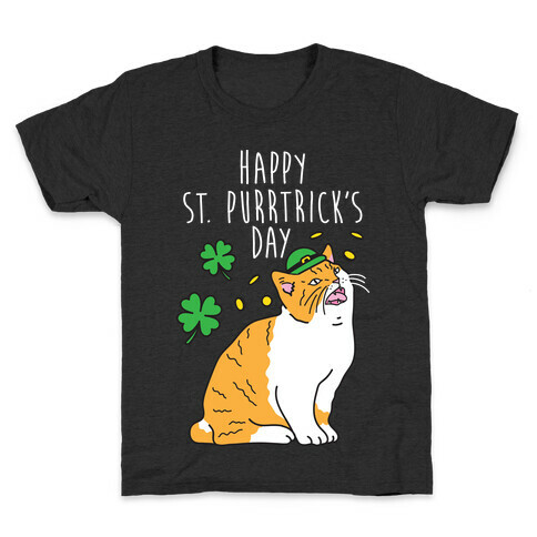 Happy St. Purrtrick's Day Kids T-Shirt