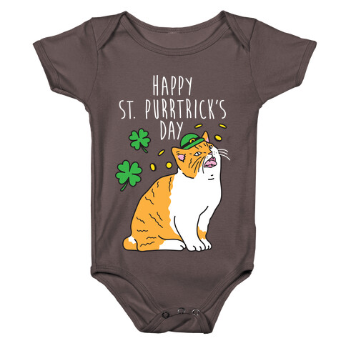 Happy St. Purrtrick's Day Baby One-Piece