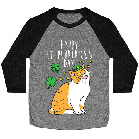 Happy St. Purrtrick's Day Baseball Tee