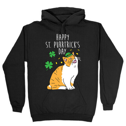 Happy St. Purrtrick's Day Hooded Sweatshirt