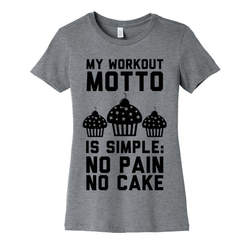 No Pain No Cake Womens T-Shirt