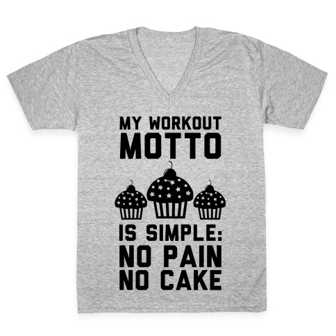 No Pain No Cake V-Neck Tee Shirt