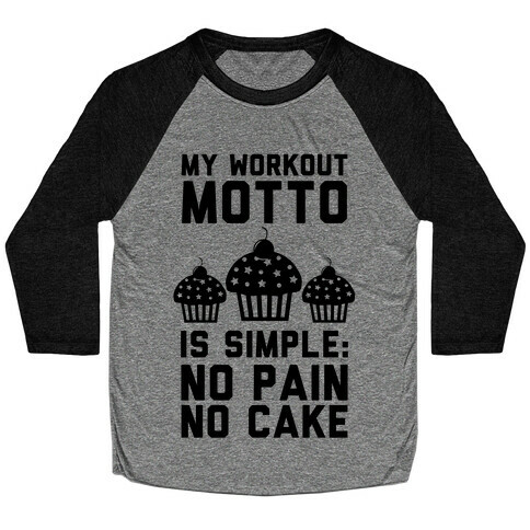 No Pain No Cake Baseball Tee