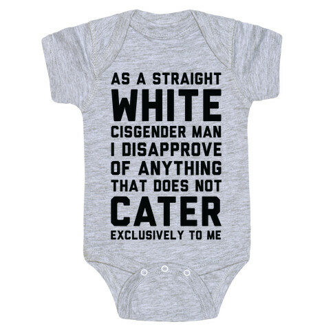 Straight White Man Baby One-Piece