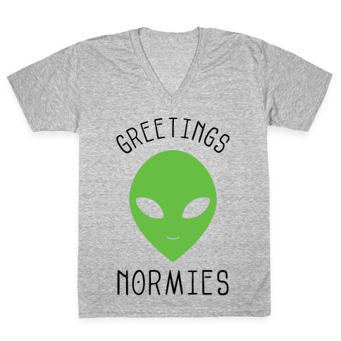 Greetings Normies V-Neck Tee Shirt