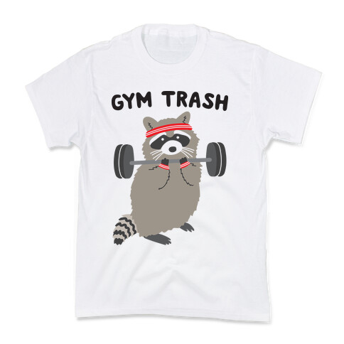 Gym Trash Raccoon Kids T-Shirt