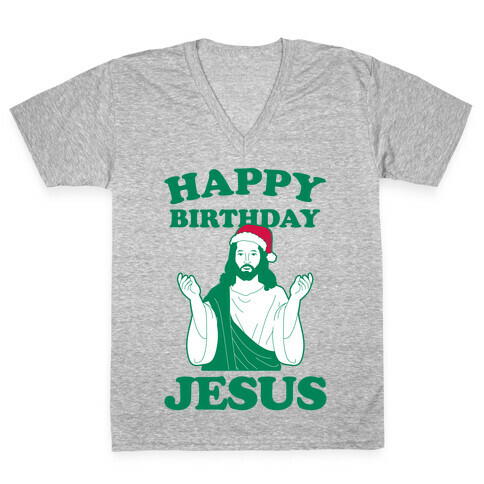 Happy Birthday Jesus V-Neck Tee Shirt