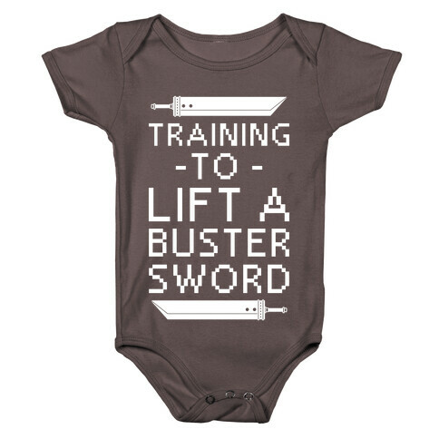 Training to Lift a Buster Sword Baby One-Piece