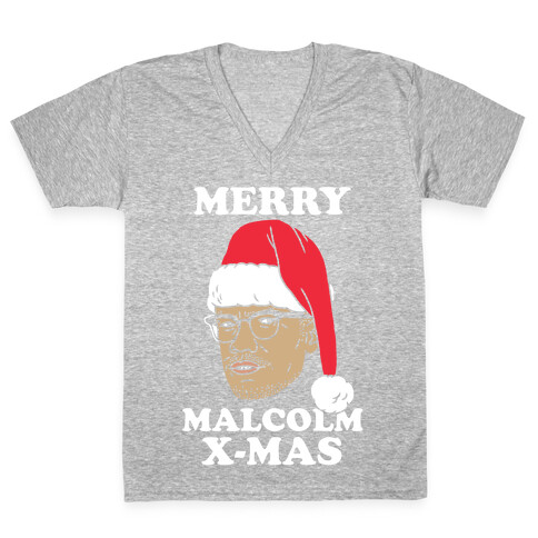 Malcolm X-Mas V-Neck Tee Shirt