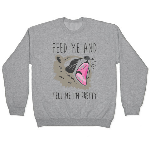 Feed Me And Tell Me I'm Pretty Raccoon Pullover