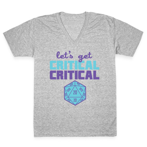 Let's Get Critical Dice V-Neck Tee Shirt