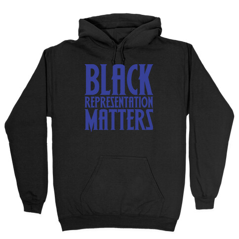 Black Representation Matters White Print Hooded Sweatshirt