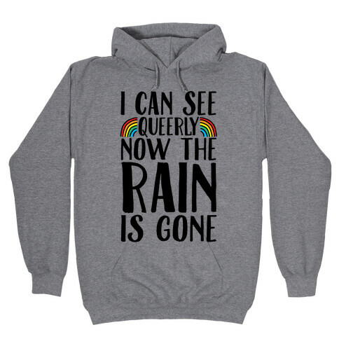 I Can See Queerly Now The Rain Is Gone Hooded Sweatshirt