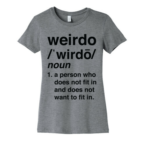 Weirdo Definition Womens T-Shirt