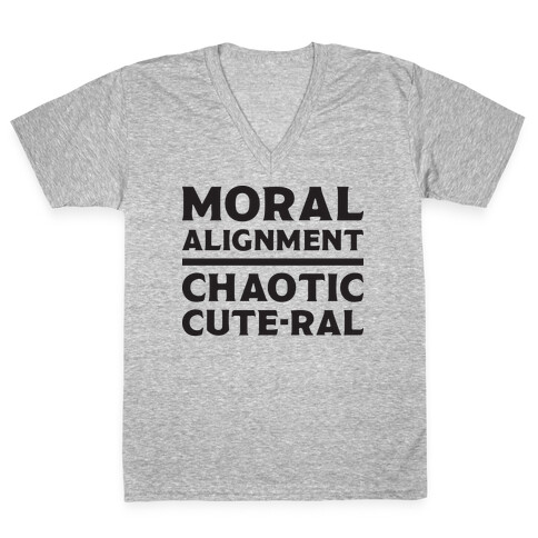 Moral Alignment Chaotic Cute-ral V-Neck Tee Shirt