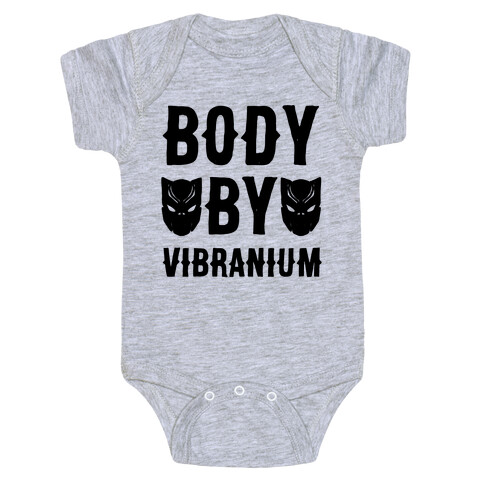 Body By Vibranium Parody Baby One-Piece