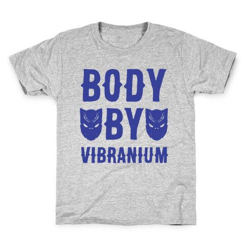 Body By Vibranium Parody White Print Kids T-Shirt