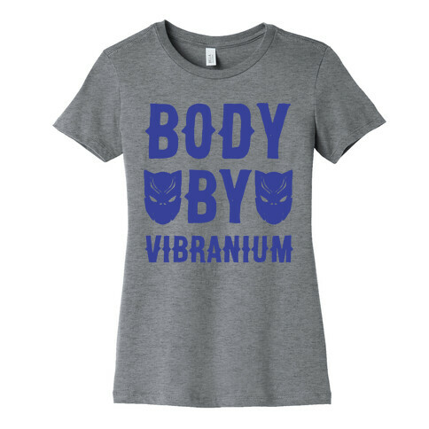 Body By Vibranium Parody White Print Womens T-Shirt