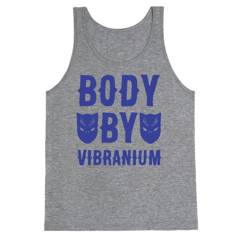Body By Vibranium Parody White Print Tank Top
