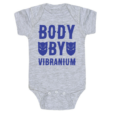 Body By Vibranium Parody White Print Baby One-Piece