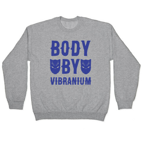 Body By Vibranium Parody White Print Pullover