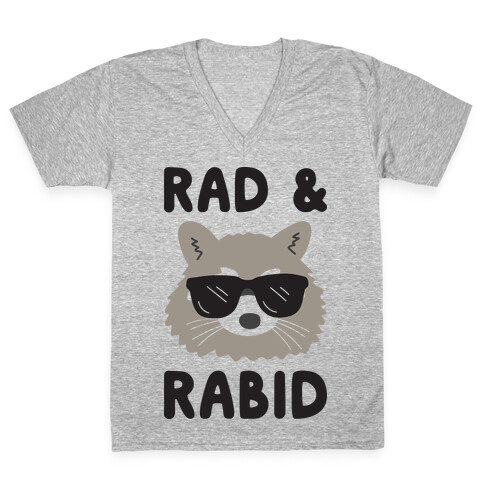 Rad & Rabid V-Neck Tee Shirt