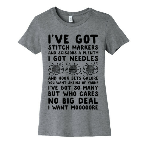 I've Got Stitch Markers Little Mermaid Knitting Parody Womens T-Shirt