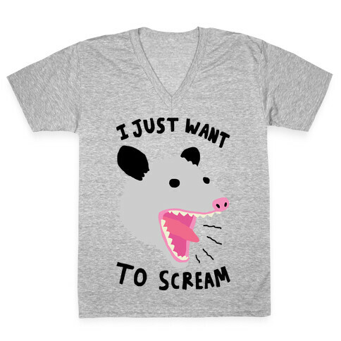 I Just Want To Scream V-Neck Tee Shirt