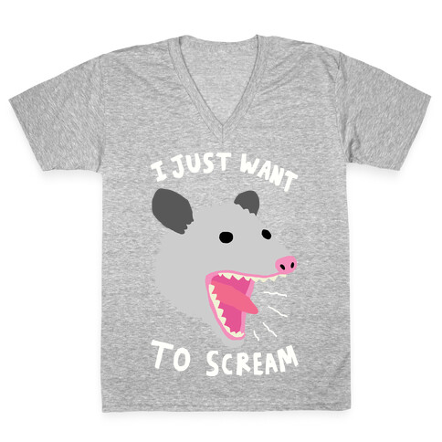 I Just Want To Scream V-Neck Tee Shirt