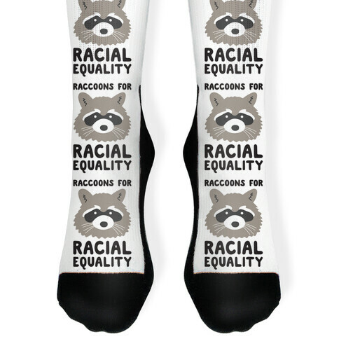 Raccoons For Racial Equality Sock