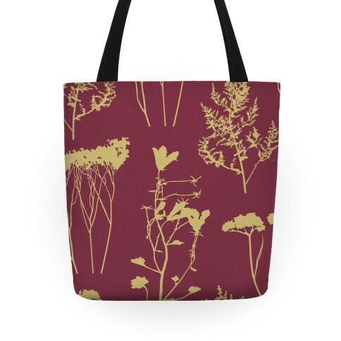 Mauve and Wild Flowers Tote