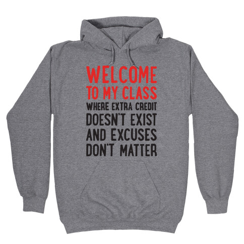 Welcome To My Class Hooded Sweatshirt