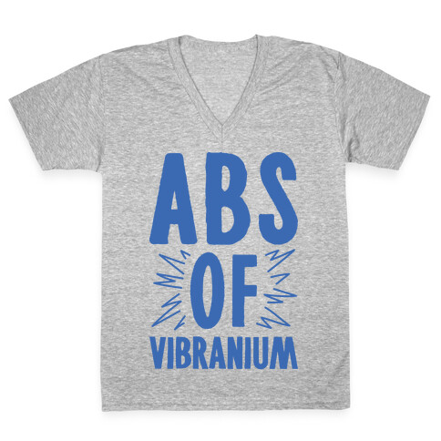 Abs Of Vibranium Parody V-Neck Tee Shirt