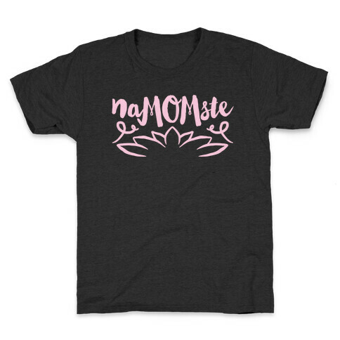 NaMOMste Yoga Mom Parody White Print  Kids T-Shirt