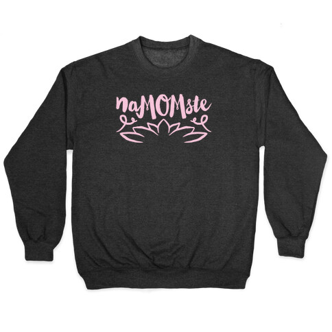 NaMOMste Yoga Mom Parody White Print  Pullover