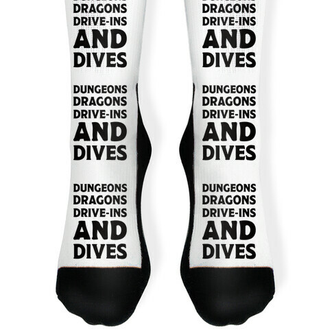 Dungeons Dragons Drive-ins And Dives Sock