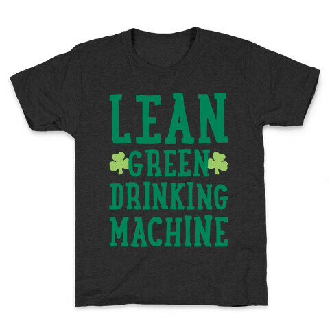 Lean Green Drinking Machine White Print Kids T-Shirt