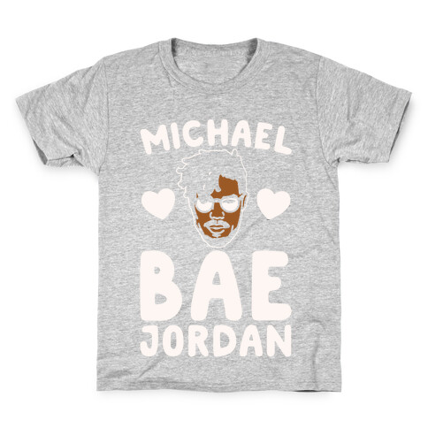Michael Bae Jordan Parody White Print Kids T-Shirt