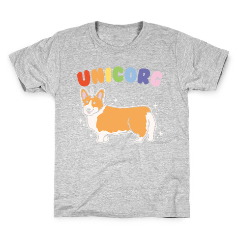 Unicorg Parody White Print Kids T-Shirt