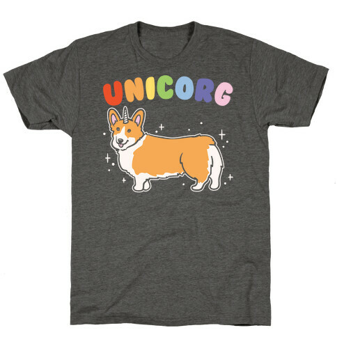 Unicorg Parody White Print T-Shirt