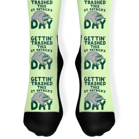 Gettin' Trashed This St. Patrick's Day Sock