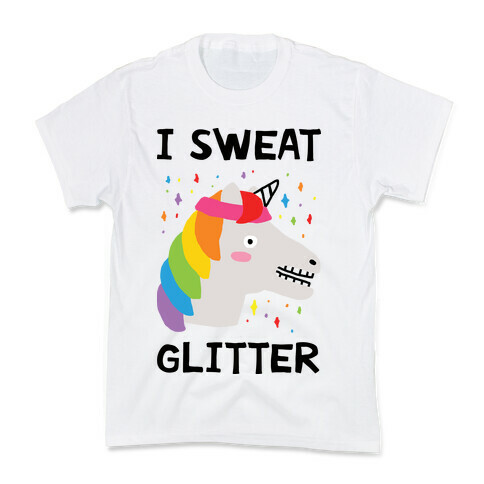 I Sweat Glitter Unicorn Kids T-Shirt