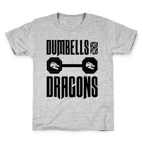 Dumbells & Dragons Parody Kids T-Shirt