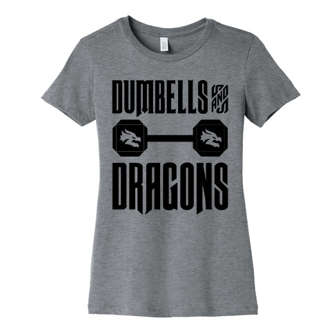 Dumbells & Dragons Parody Womens T-Shirt