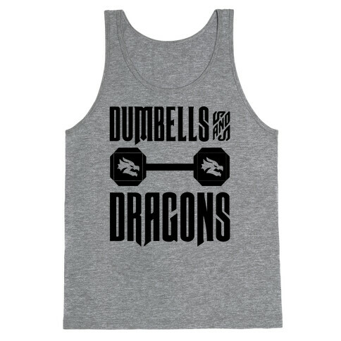 Dumbells & Dragons Parody Tank Top