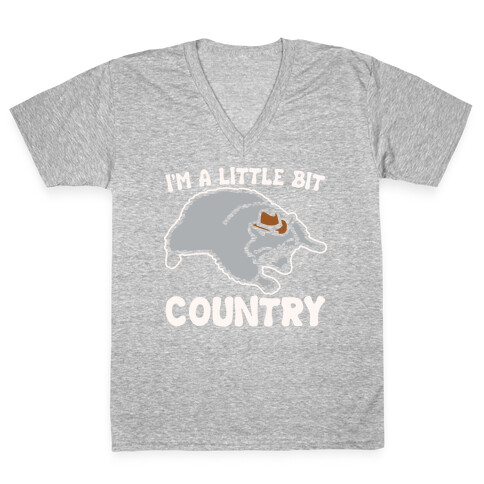 I'm A Little Bit Country She's A Little Bit Garbage Pairs Shirt White Print V-Neck Tee Shirt
