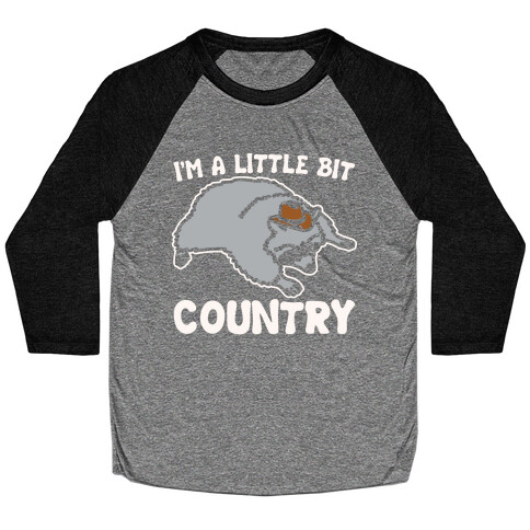 I'm A Little Bit Country She's A Little Bit Garbage Pairs Shirt White Print Baseball Tee