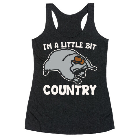 I'm A Little Bit Country She's A Little Bit Garbage Pairs Shirt White Print Racerback Tank Top