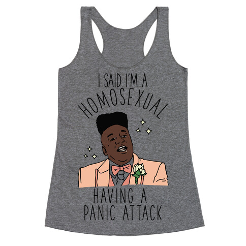 Homosexual Having a Panic Attack Racerback Tank Top