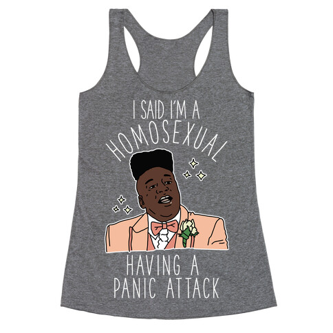 Homosexual Having a Panic Attack Racerback Tank Top